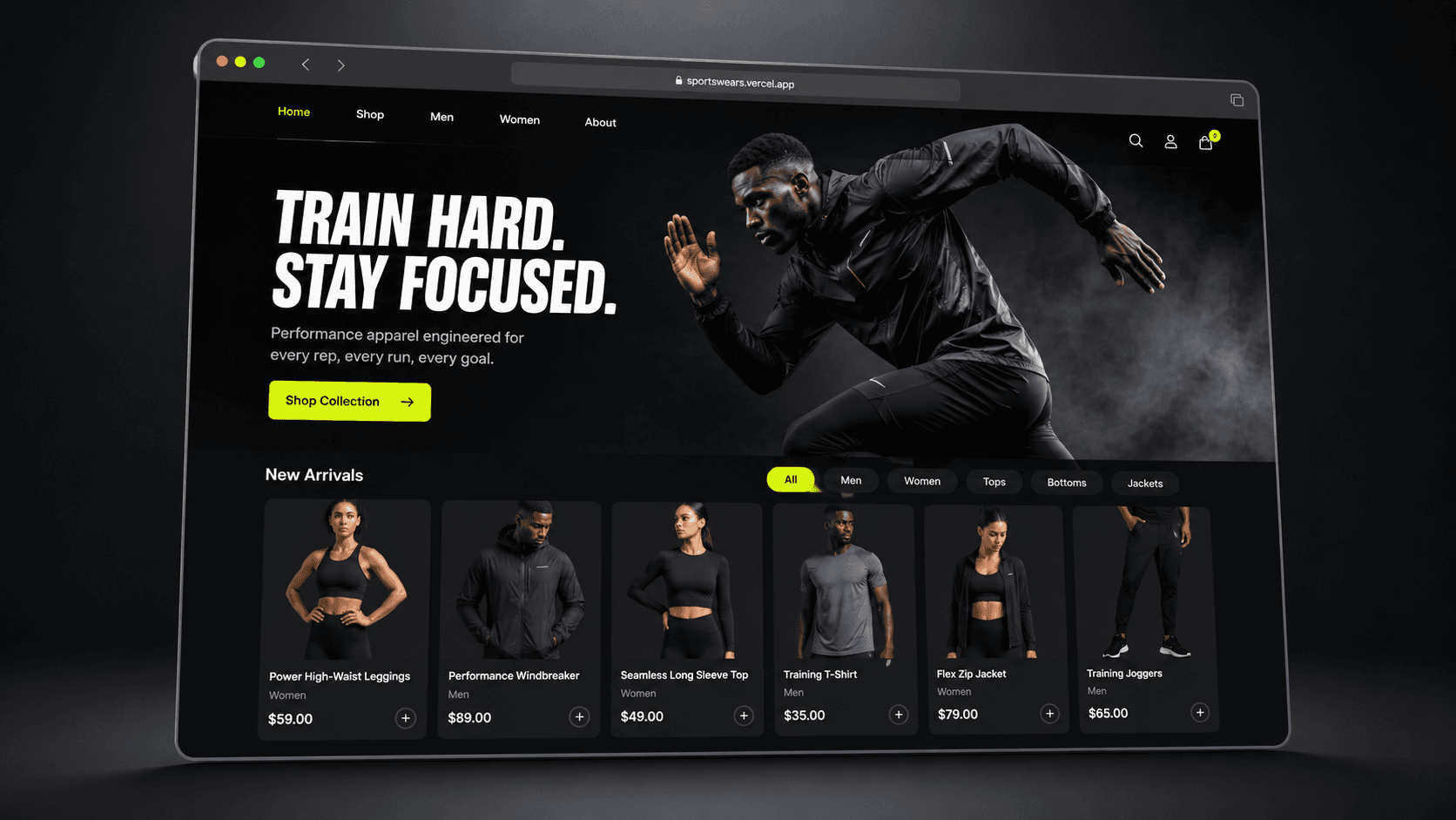Sports Wear e-commerce platform and analytics dashboard